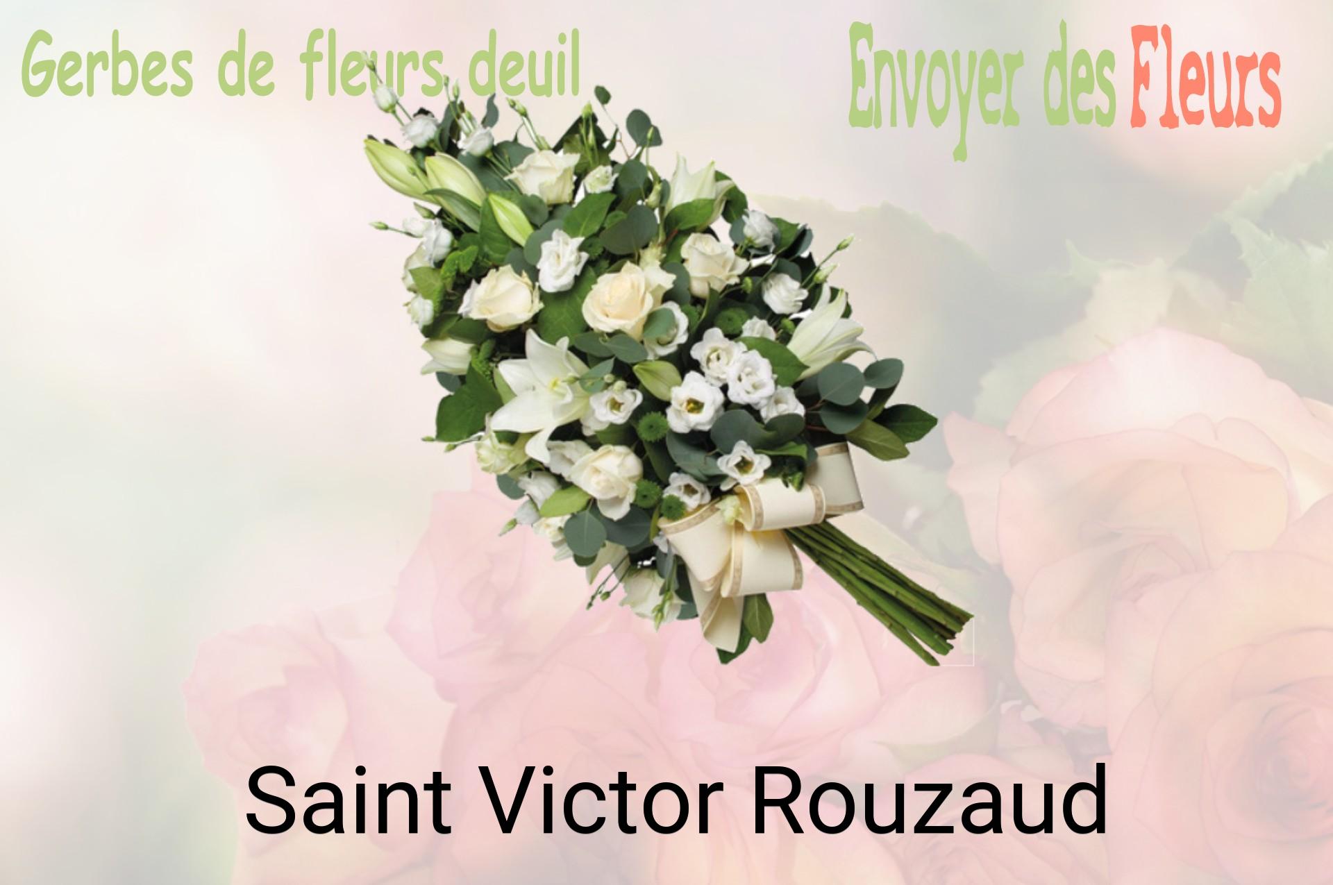 Gerbe de fleurs de deuil livrée à Saint-Victor-Rouzaud